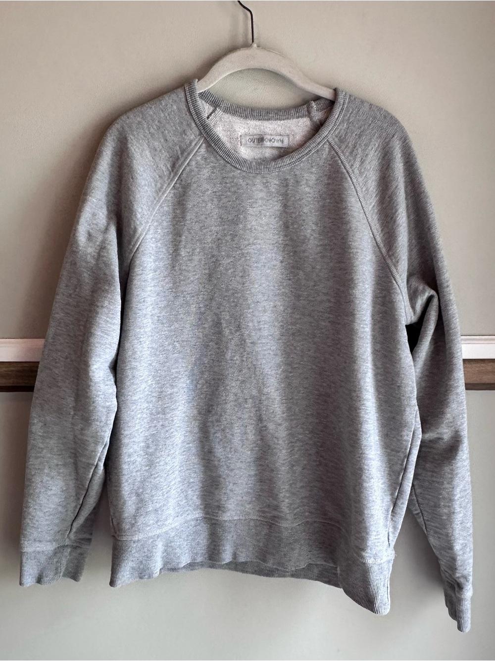 Outerknown Hemp Blend French Terry Sur Crewneck Heathered Gray Sweatshirt